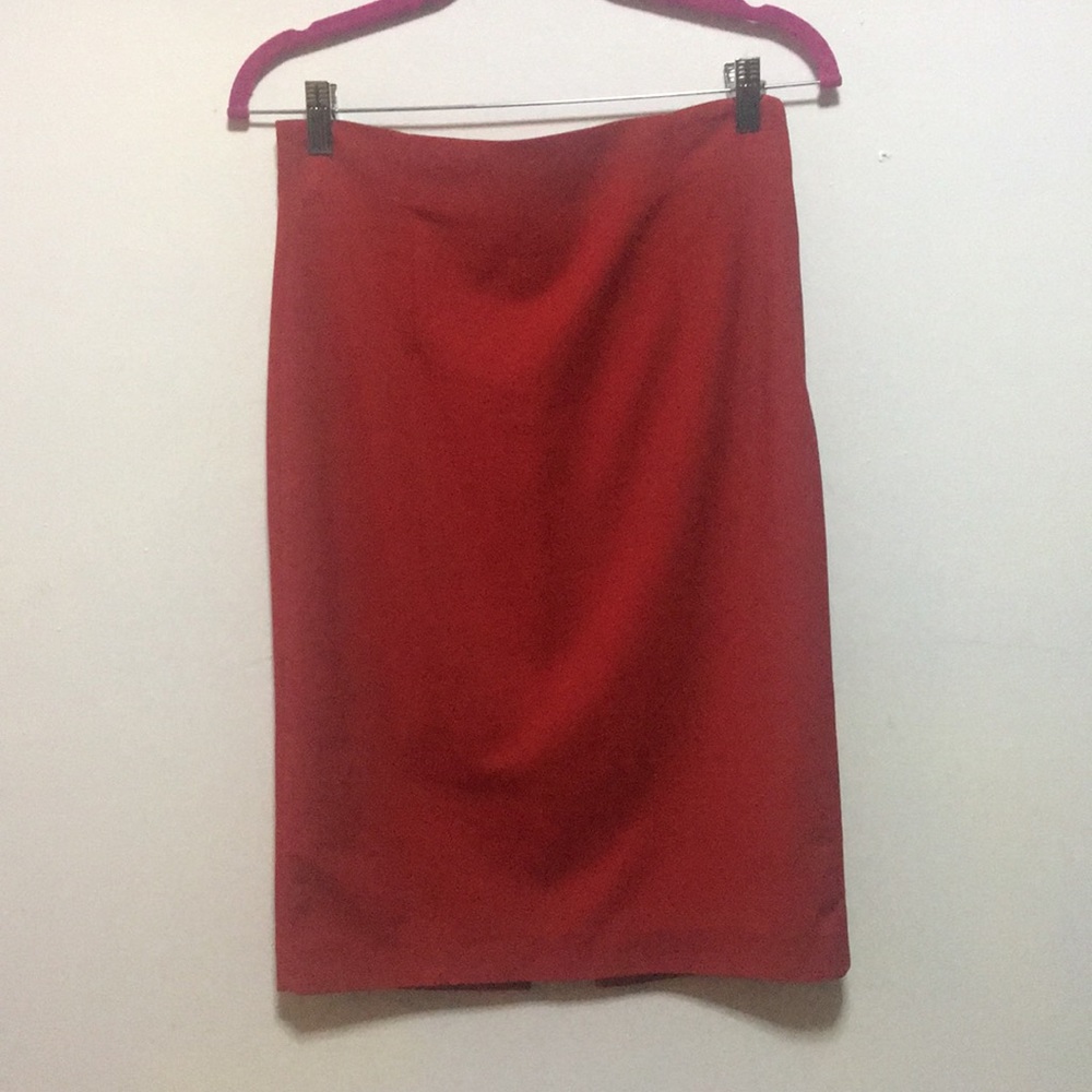 Red/orange pencil skirt